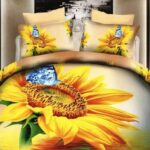 Lenjerie de pat bumbac digital print 3D – 4 piese, Model 2576