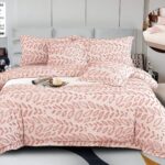 Lenjerie de pat bumbac fin grofat cu elastic – Premium – 6 piese, Model 13078