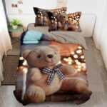 Lenjerie de pat bumbac finet 3D Premium – 1 persoana – 4 piese, Model 16127