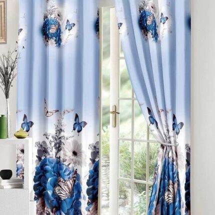 Lenjerie de pat bumbac finet – 6 piese + 2 Draperii, Model 16087