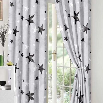 Lenjerie de pat bumbac finet – 6 piese + 2 Draperii, Model 16089