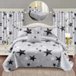 Lenjerie de pat bumbac finet – 6 piese + 2 Draperii, Model 16089 - imagine 2