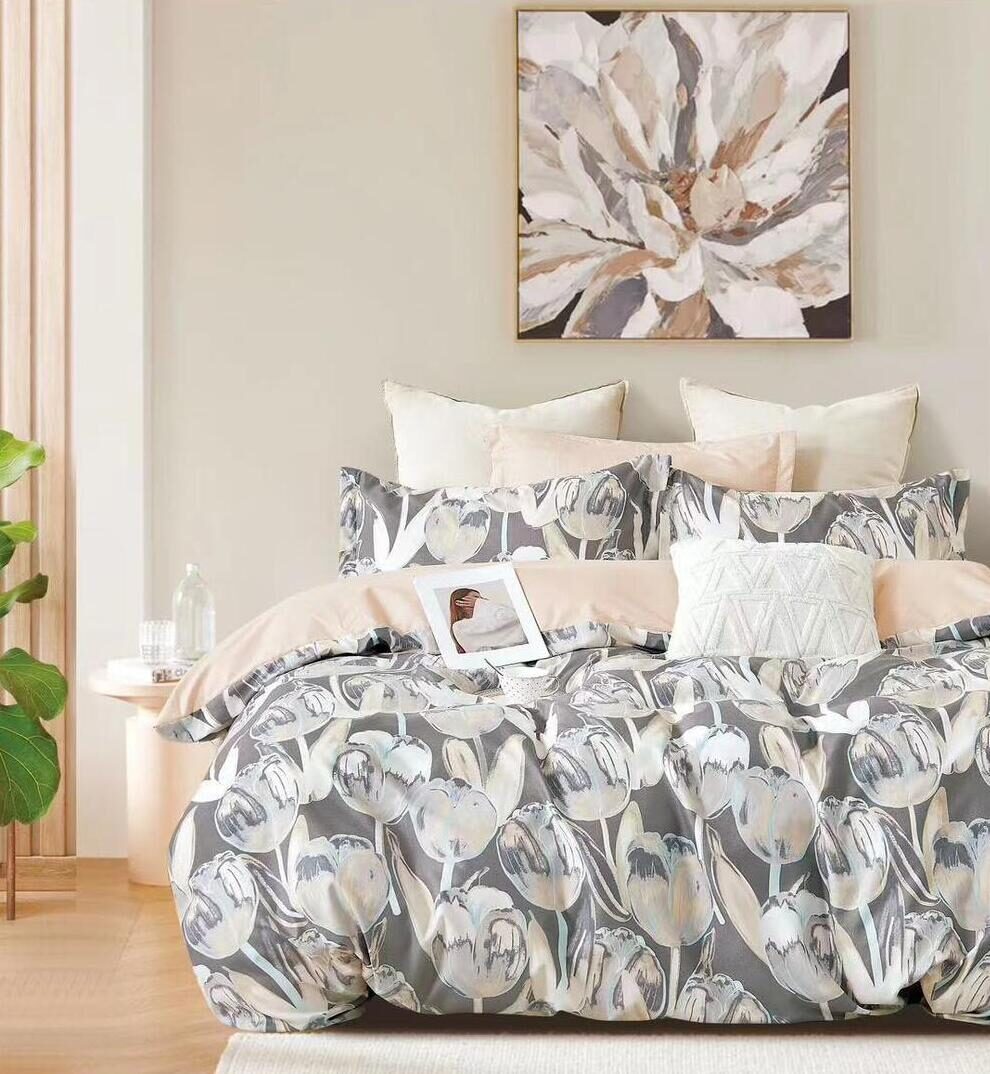 Lenjerie de pat bumbac finet – 6 piese, Model 11052 - imagine 2 Lenjerie de pat bumbac finet – 6 piese, Model 11052 - imagine 2