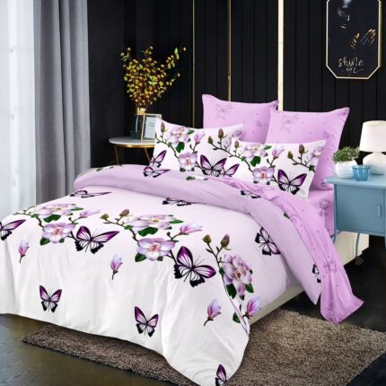 Lenjerie de pat bumbac finet – 6 piese, Model 11142 - imagine 2