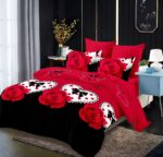 Lenjerie de pat bumbac finet – 6 piese, Model 11143 - imagine 2