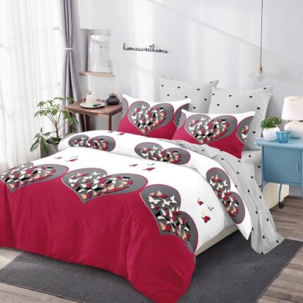 Lenjerie de pat bumbac finet – 6 piese, Model 11194 - imagine 2