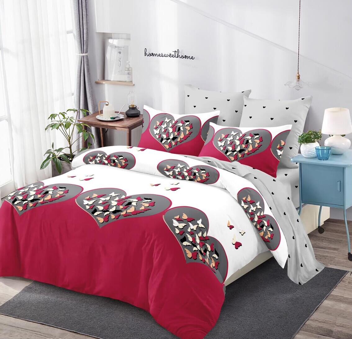 Lenjerie de pat bumbac finet – 6 piese, Model 11194 - imagine 2 Lenjerie de pat bumbac finet – 6 piese, Model 11194 - imagine 2