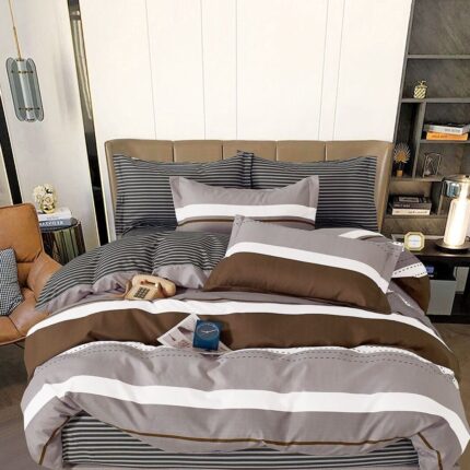 Lenjerie de pat bumbac finet – 6 piese, Model 11460 - imagine 2