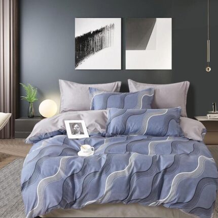 Lenjerie de pat bumbac finet – 6 piese, Model 11493 - imagine 2