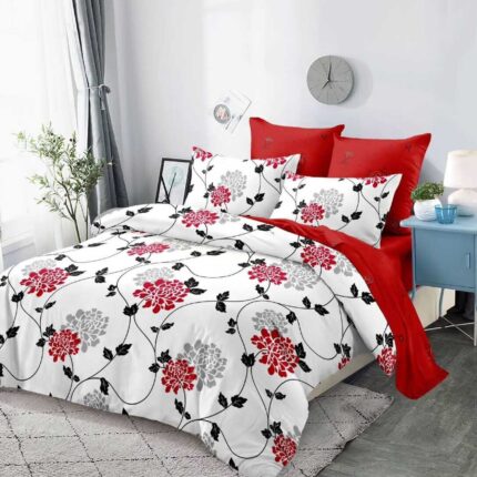 Lenjerie de pat bumbac finet – 6 piese, Model 11542 - imagine 2