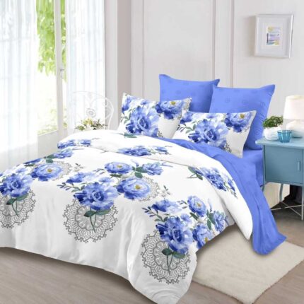 Lenjerie de pat bumbac finet – 6 piese, Model 11545 - imagine 2