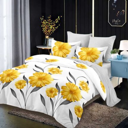 Lenjerie de pat bumbac finet – 6 piese, Model 11547 - imagine 2