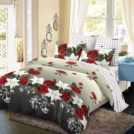 Lenjerie de pat bumbac finet – 6 piese, Model 11551 - imagine 2