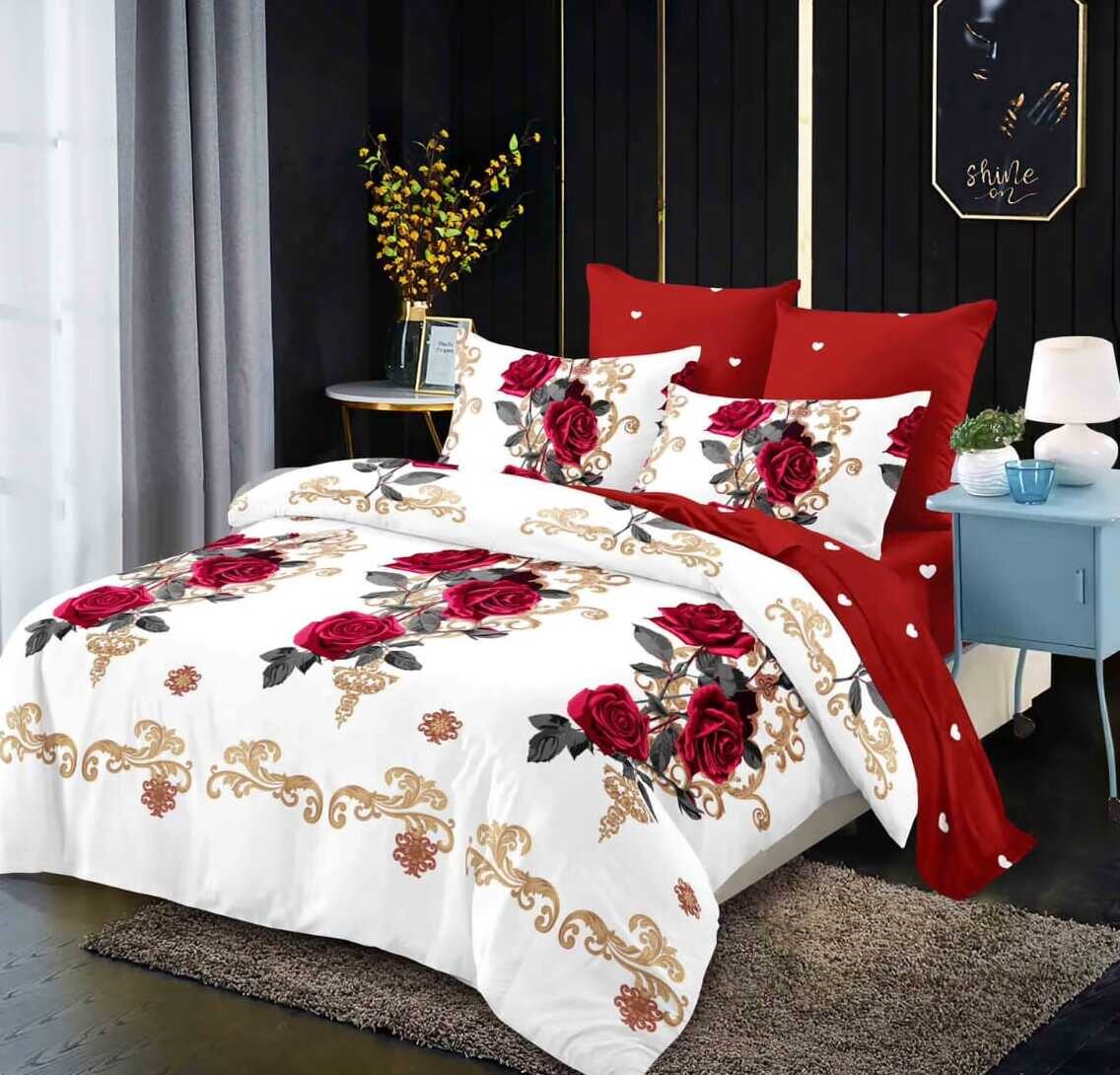 Lenjerie de pat bumbac finet – 6 piese, Model 11556 - imagine 2 Lenjerie de pat bumbac finet – 6 piese, Model 11556 - imagine 2