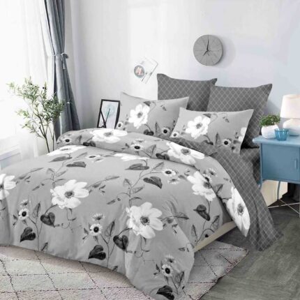 Lenjerie de pat bumbac finet – 6 piese, Model 11557 - imagine 2