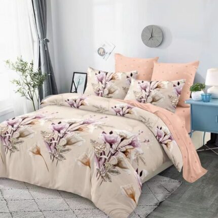 Lenjerie de pat bumbac finet – 6 piese, Model 11933 - imagine 2
