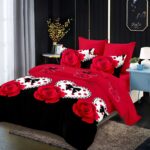 Lenjerie de pat bumbac finet – 6 piese, Model 12401 - imagine 2