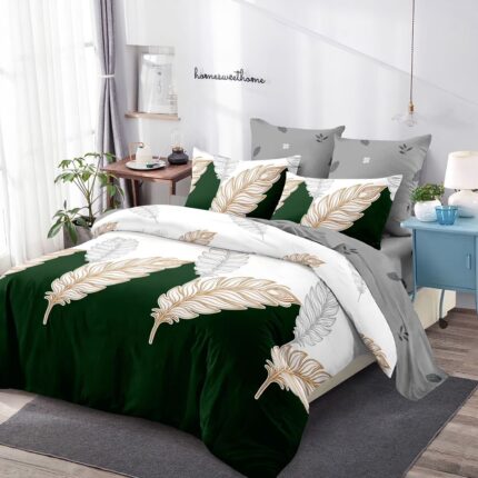 Lenjerie de pat bumbac finet – 6 piese, Model 12402 - imagine 2