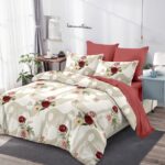 Lenjerie de pat bumbac finet – 6 piese, Model 12561 - imagine 2