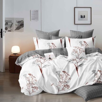 Lenjerie de pat bumbac finet – 6 piese, Model 14472 - imagine 2