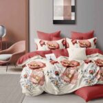 Lenjerie de pat bumbac finet – 6 piese, Model 16229 - imagine 2