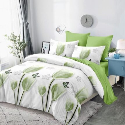 Lenjerie de pat bumbac finet – 6 piese, Model 16304 - imagine 2