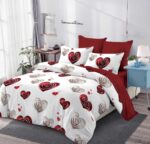 Lenjerie de pat bumbac finet – 6 piese, Model 16309 - imagine 2