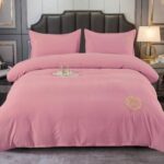 Lenjerie de pat bumbac finet Brodat de Lux – 4 piese, Model 6107 - imagine 2