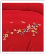 Lenjerie de pat bumbac finet Brodat de Lux – 4 piese, Model 6111