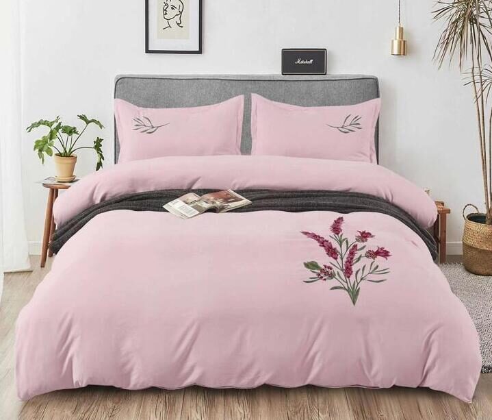 Lenjerie de pat bumbac finet Brodat de Lux – 4 piese, Model 8547 - imagine 2 Lenjerie de pat bumbac finet Brodat de Lux – 4 piese, Model 8547 - imagine 2
