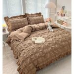 Lenjerie de pat bumbac finet creponat – 6 piese, Model 4981 - imagine 2