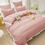Lenjerie de pat bumbac finet creponat – 6 piese, Model 4993 - imagine 2