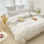 Lenjerie de pat bumbac finet creponat – 6 piese, Model 4994 - imagine 2