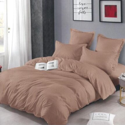 Lenjerie de pat bumbac finet creponat – 6 piese, Model 5065 - imagine 2