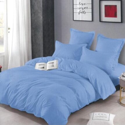 Lenjerie de pat bumbac finet creponat – 6 piese, Model 5069 - imagine 2