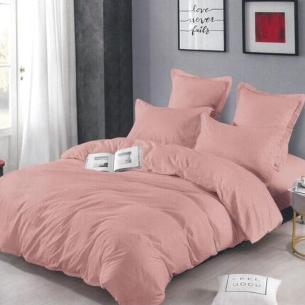 Lenjerie de pat bumbac finet creponat – 6 piese, Model 5941 - imagine 2