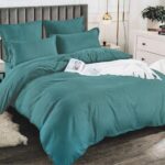 Lenjerie de pat bumbac finet creponat Premium – 6 piese, Model 13282