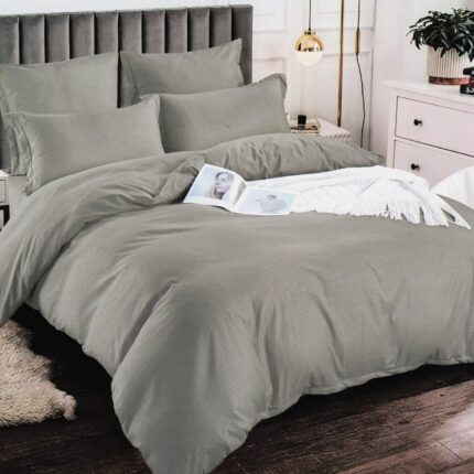 Lenjerie de pat bumbac finet creponat Premium – 6 piese, Model 13283