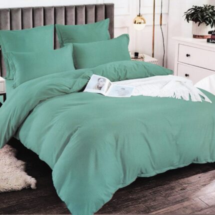 Lenjerie de pat bumbac finet creponat Premium – 6 piese, Model 13284