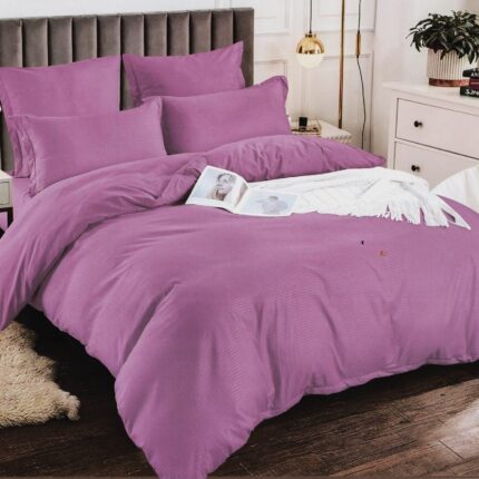 Lenjerie de pat bumbac finet creponat Premium – 6 piese, Model 13286