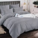 Lenjerie de pat bumbac finet creponat Premium – 6 piese, Model 13289