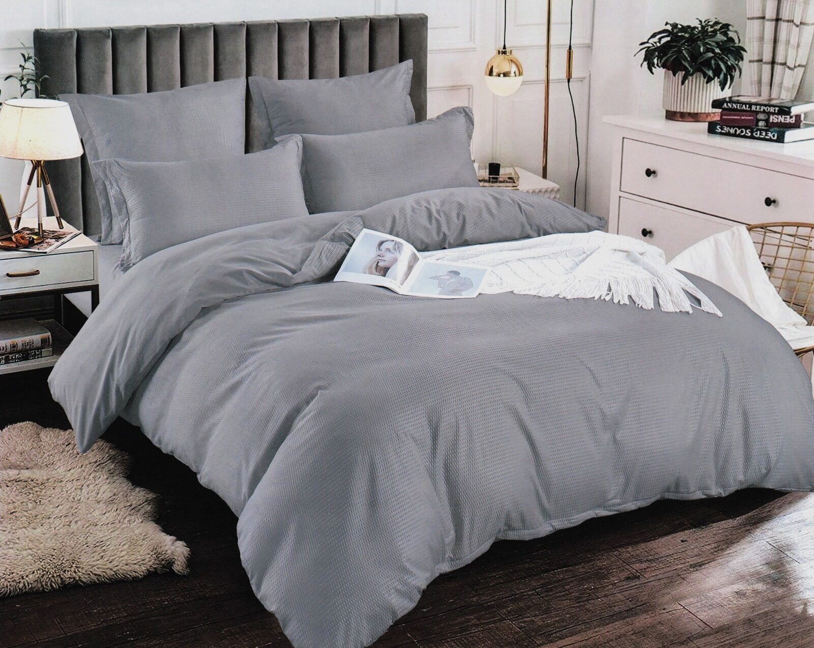 Lenjerie de pat bumbac finet creponat Premium – 6 piese, Model 13289 Lenjerie de pat bumbac finet creponat Premium – 6 piese, Model 13289