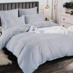 Lenjerie de pat bumbac finet creponat Premium – 6 piese, Model 13290