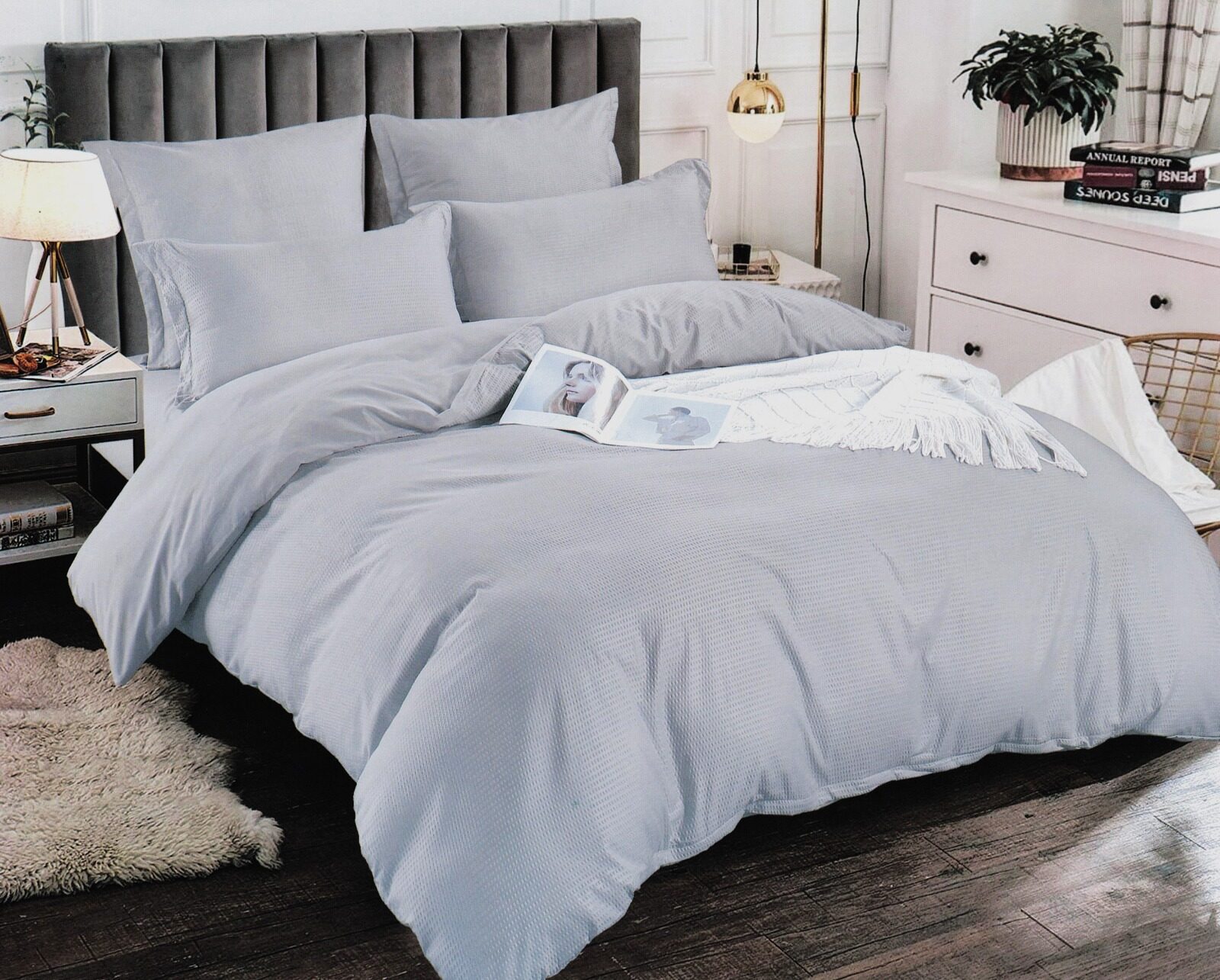Lenjerie de pat bumbac finet creponat Premium – 6 piese, Model 13290 Lenjerie de pat bumbac finet creponat Premium – 6 piese, Model 13290