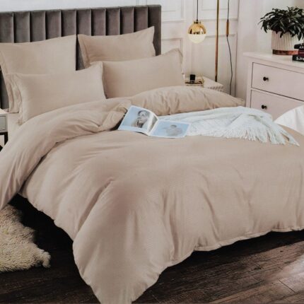 Lenjerie de pat bumbac finet creponat Premium – 6 piese, Model 13292