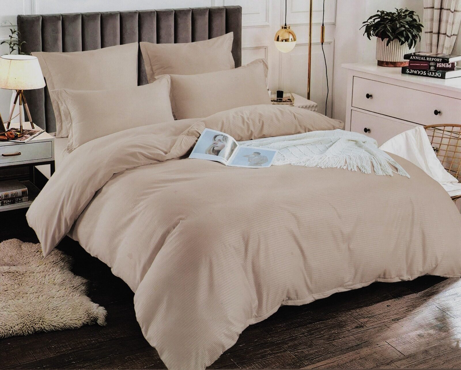 Lenjerie de pat bumbac finet creponat Premium – 6 piese, Model 13292 Lenjerie de pat bumbac finet creponat Premium – 6 piese, Model 13292