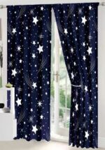 Lenjerie de pat bumbac finet cu elastic – 6 piese + 2 Draperii, Model 13912