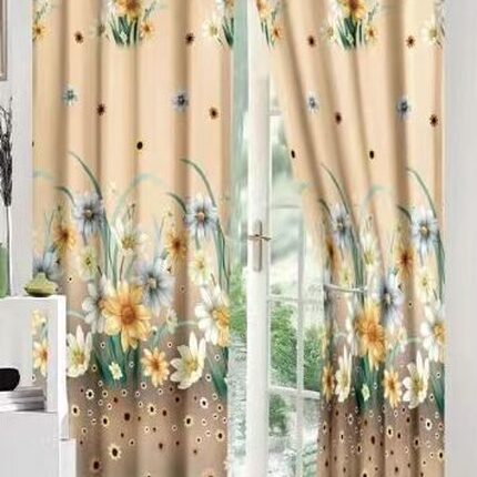 Lenjerie de pat bumbac finet cu elastic – 6 piese + 2 Draperii, Model 13914