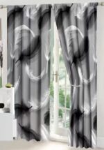 Lenjerie de pat bumbac finet cu elastic – 6 piese + 2 Draperii, Model 13916