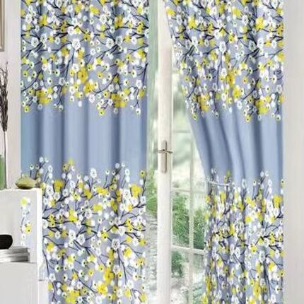 Lenjerie de pat bumbac finet cu elastic – 6 piese + 2 Draperii, Model 13917
